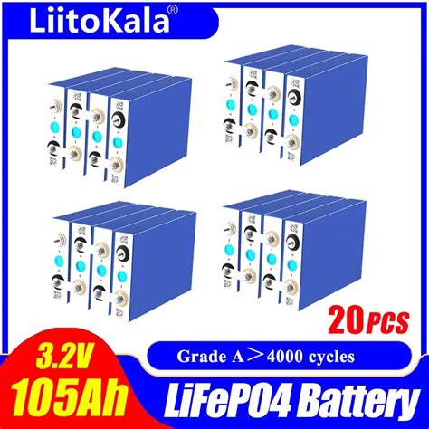 20 St Cke LiitoKala 3 2 V 105ah LiFePO4 Batterie Pack Lithium Eisen