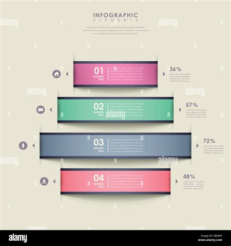 Modern Vector Abstract Bar Chart Infographic Elements Stock Vector