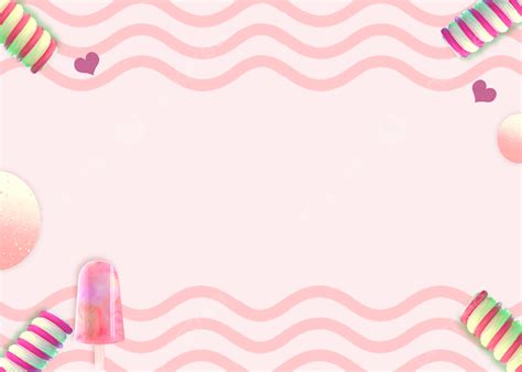 Pink Geometric Wave Ice Cream Background Wallpaper Pink Geometric