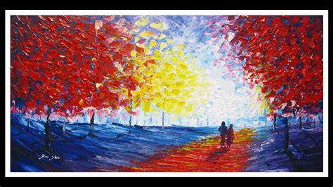 Palette Knife Painting In Acrylics By Yoni Shor Youtube