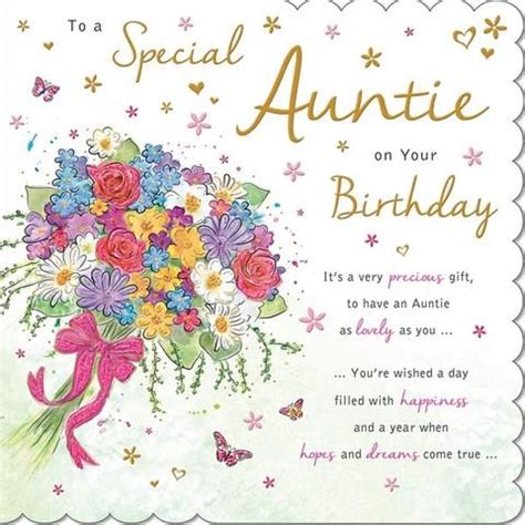 Auntie Birthday Card Birthday Card For Aunt Happy Birthday Auntie