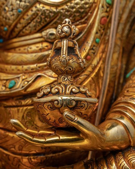 Himalayan Statue For Guru Rinpoche Mantra Benefits Buddhist Deity Fi