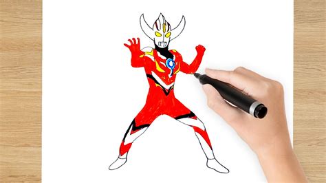 Menggambar Dan Mewarnai Ultraman Orb Burnmite Youtube