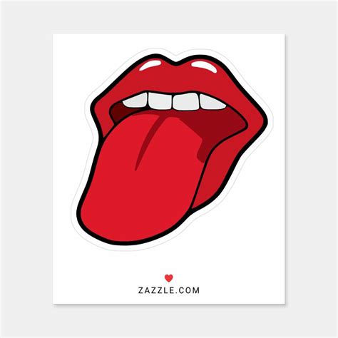 Custom Stickers, Mouth with Tongue Sticking out Sticker | Zazzle ...