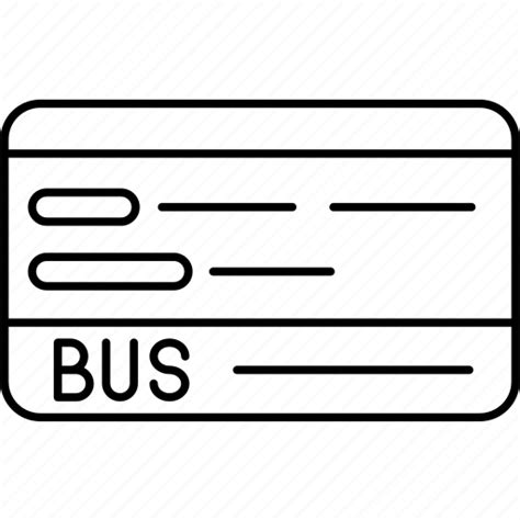 Card Bus Pass Ticket Travel Icon Download On Iconfinder