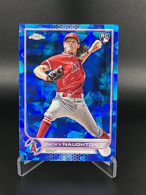 Packy Naughton Topps Chrome Sapphire Rc Rookie Angels Sp Ebay