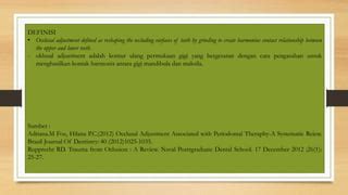 occlusal adjustment | PPT