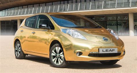 Nissan Is Gifting Gilded Leaf Evs To Winning Olympic Athletes