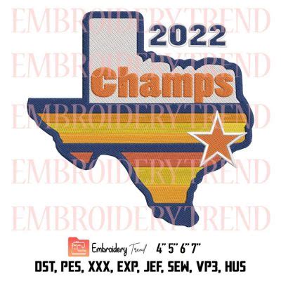 Champions Houston Astros Embroidery Texas Map Embroidery Sport