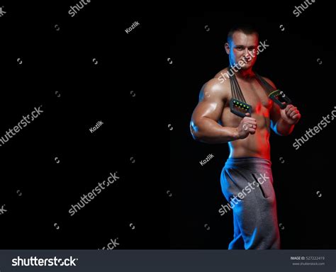 Male Bodybuilder Athlete Naked Torso Doing Stock Photo Shutterstock