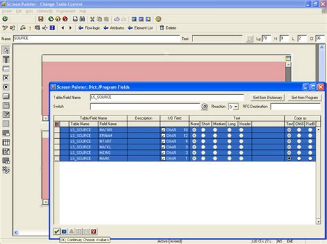 The ABAP: Manipulation of Table Control