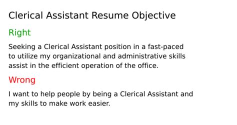 Top Clerical Assistant Resume Objective Examples