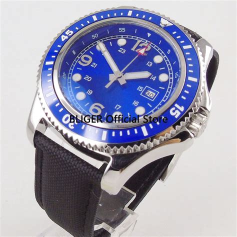 Classic Bliger Mm Blue Sterile Dial New Men S Watch Ceramic Bezel