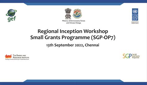 Regional Inception Workshop For The Implementation Of The Gef Seventh