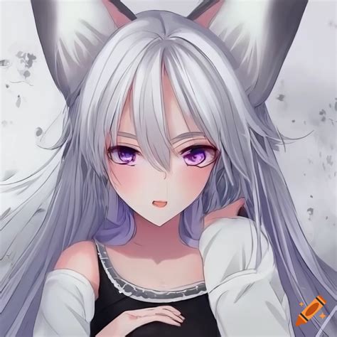 Anime Fox Girl With White Hair