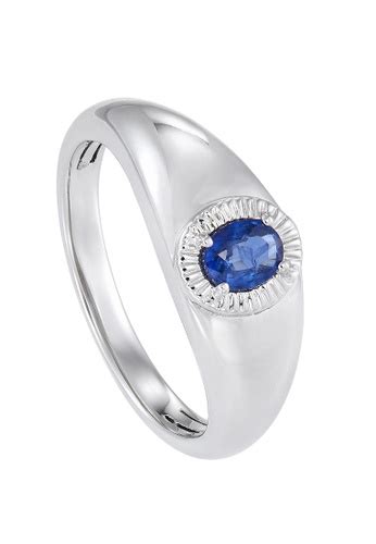 Buy Habib Habib Windsor Blue Sapphire Silver Palladium Men S Ring