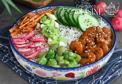 Poke Bowl Aux Crevettes Marin Es Les Recette De A Z