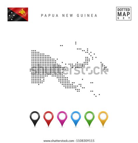 Dotted Map Papua New Guinea Simple Stock Vector Royalty Free 1108309115