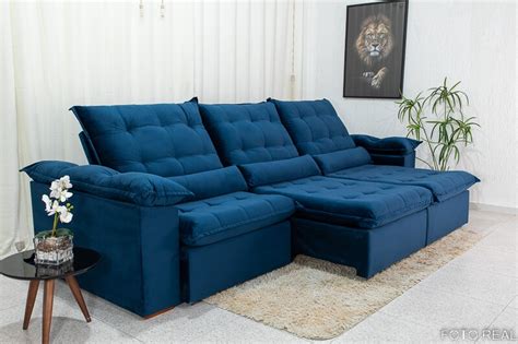 Sof Retr Til E Reclin Vel Emanuelly M Azul Taurus Decor