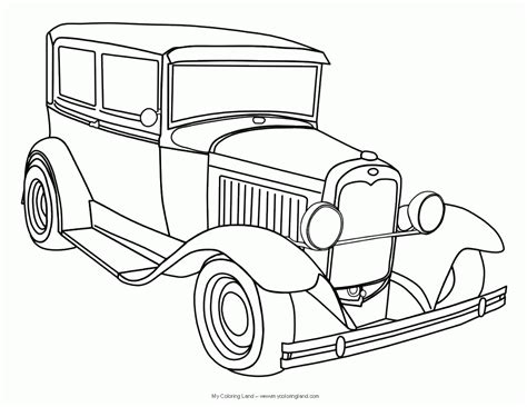 Printable Coloring Pages Old School Cars Coloring Home