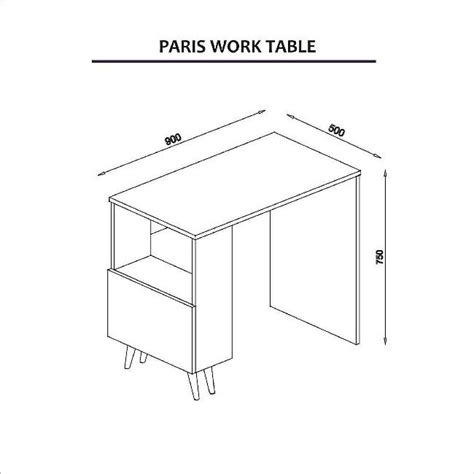 Paris Bureau Blanc Noyer 90 X 50 X 75 Cm