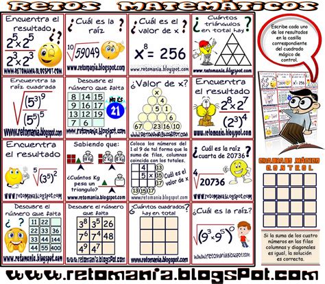 RETO MATEMÁTICO 17 GRADO 6 7 RETOS MATEMÁTICOS