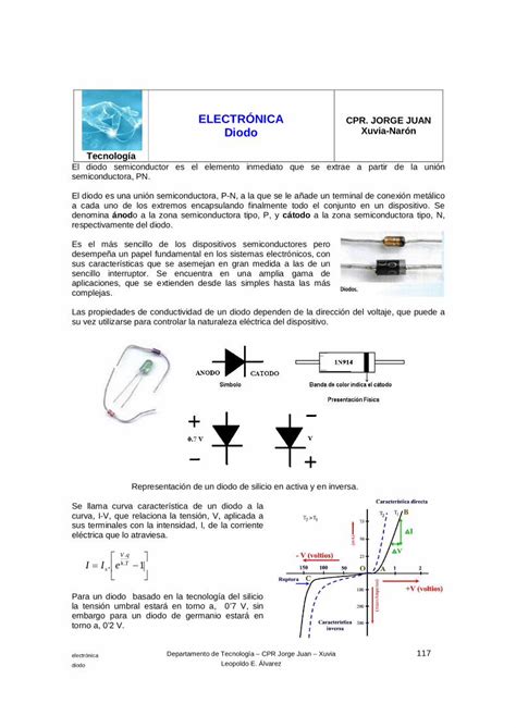 Pdf Electr Nica Diodo Xuvia Nar N Por La Caracter Stica Del Propio