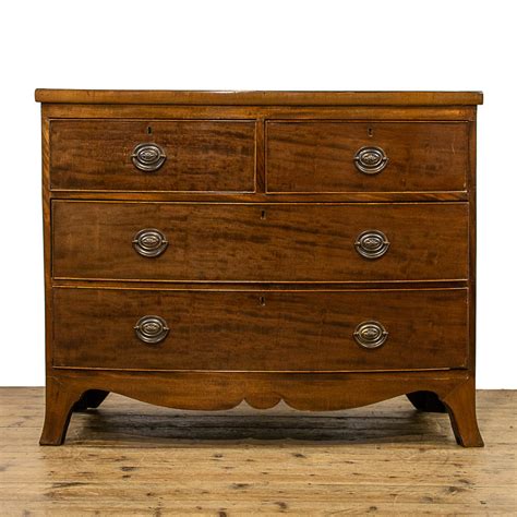 Antique Mahogany Bow Front Chest Of Drawers M 4584 Penderyn Antiques