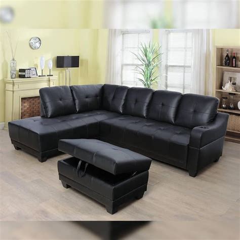 L Shaped Sectional Leather Sofa | Cabinets Matttroy