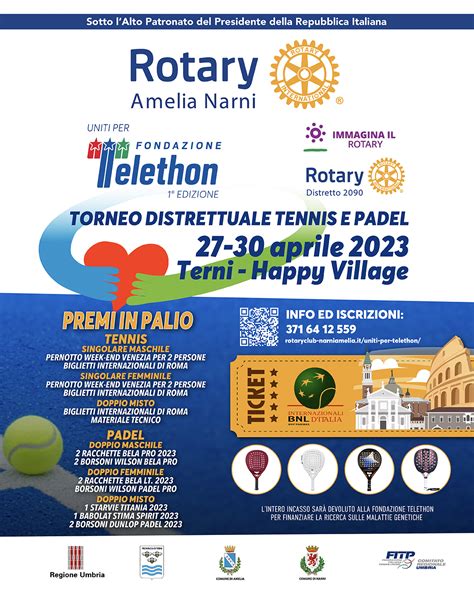 Torneo Di Tennis E Padel Per Telethon All Happy Village Di Terni