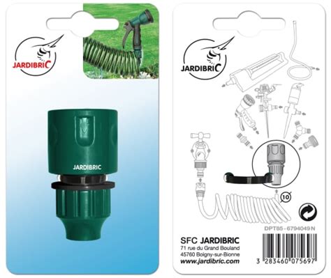 Raccord rapide pour tuyau ø 10 mm Gamm vert