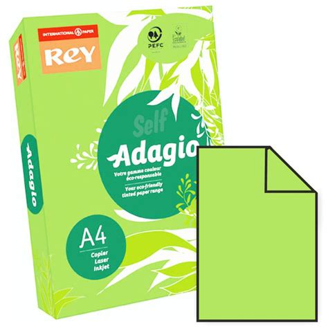 Adagio Rey Papel Verde Fluorescente Din A Hojas Mercamaterial