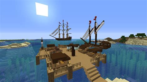 Little dock I built, first time so be nice : r/Minecraft