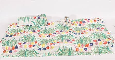 Textil Delar Tulpan Josef Frank F R Firma Svenskt Auktion