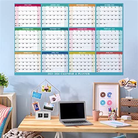 2023 2024 Yearly Wall Calendar Dry Erase Calendar India Ubuy