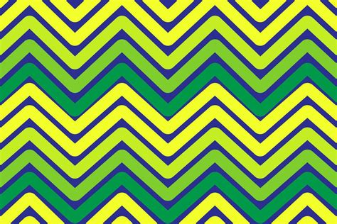 Hand Drawn Zig Zag Multicolored Seamless Pattern On Navy Blue