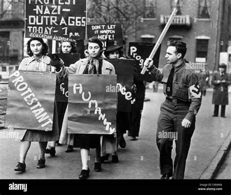 Nazi Germany Foreign Protests Against German Ns Politics Stock Photo