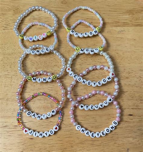 Twice Kpop Bracelets, Kpop Beaded Bracelets, Twice Kpop Jewelry - Etsy in 2024 | Kids bead ...