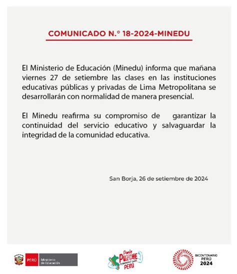 Habr Clases Presenciales Este Viernes De Septiembre Esto Inform