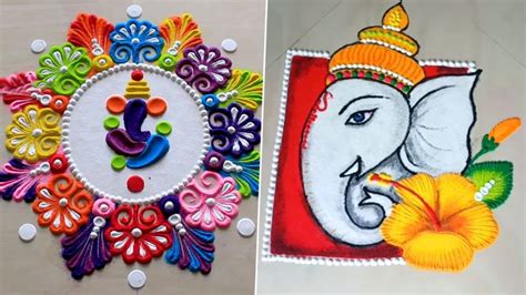 Ganpati Rangoli Designs For Competition