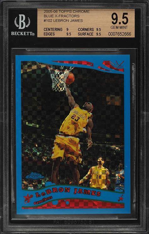 Topps Chrome Blue Xfractor Lebron James Bgs Gem Mint