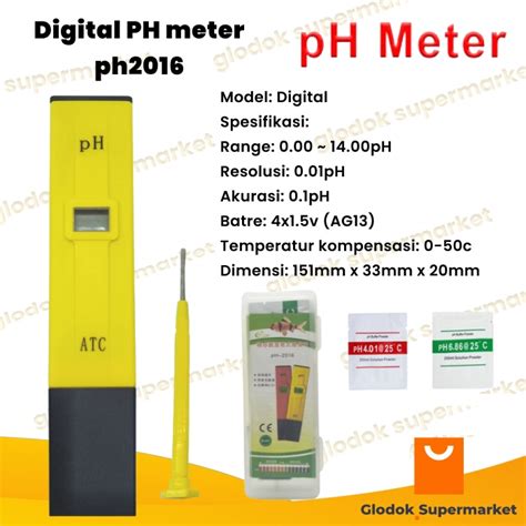 Jual Alat Ukur Ph Air Ph Uji Ph Meter Digital Air Minum Ph