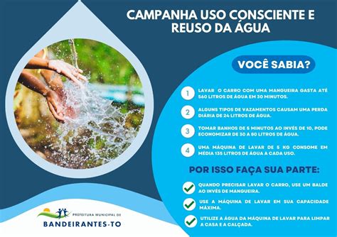 Campanha Sobre O Uso Consciente E Reuso Da Gua Prefeitura Municipal