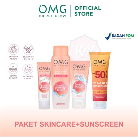 Jual Omg Oh My Glow Paket Lengkap Skincare Peach Glowing Face Care