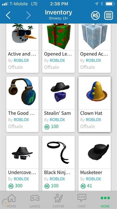 Roblox Account Over 2k Robux In Hatsshirts And Pants 1884283159