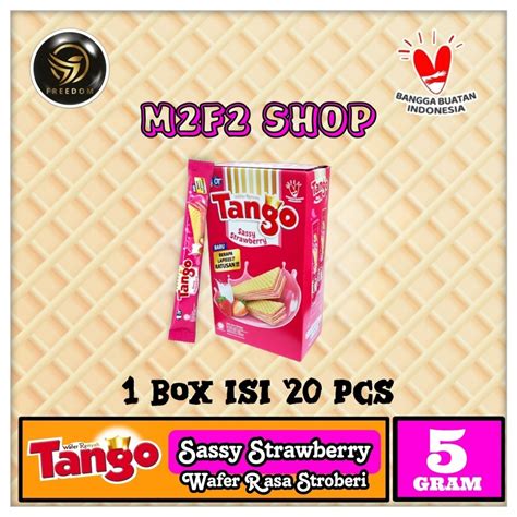 Jual Tango Wafer Sassy Strawberry Krim Stroberi Susu Sachet Gr