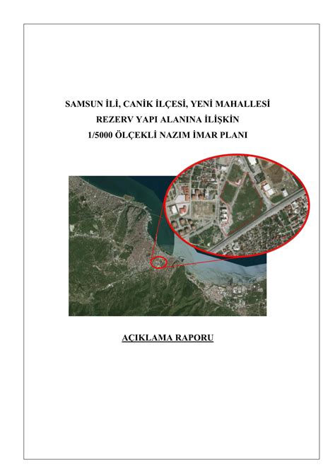 Samsun Ili Canik Ilçesi Yeni Mahallesi Rezerv Yapi Alanina Ilişkin 1