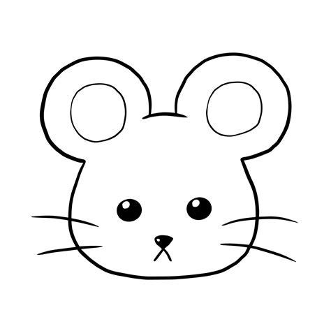 Ratte Cartoon Tier Niedlich Kawaii Doodle Malvorlagen Zeichnung Premium Vektor