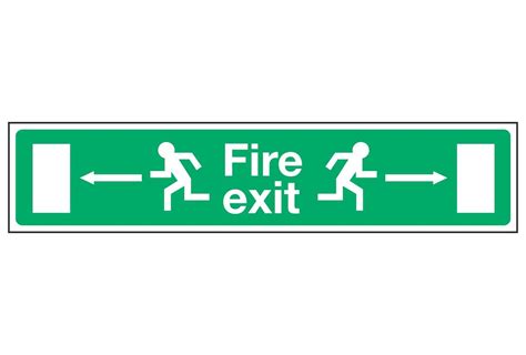 Fire Exit Running Man Arrows Left And Right EEC 92 58 Linden