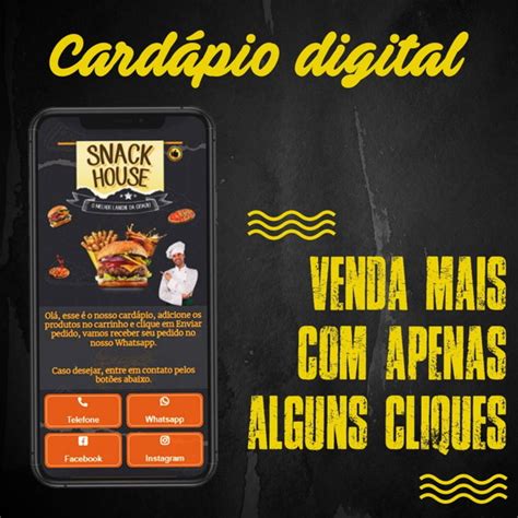 Cardápio Digital Online Interativo Automação Elo7